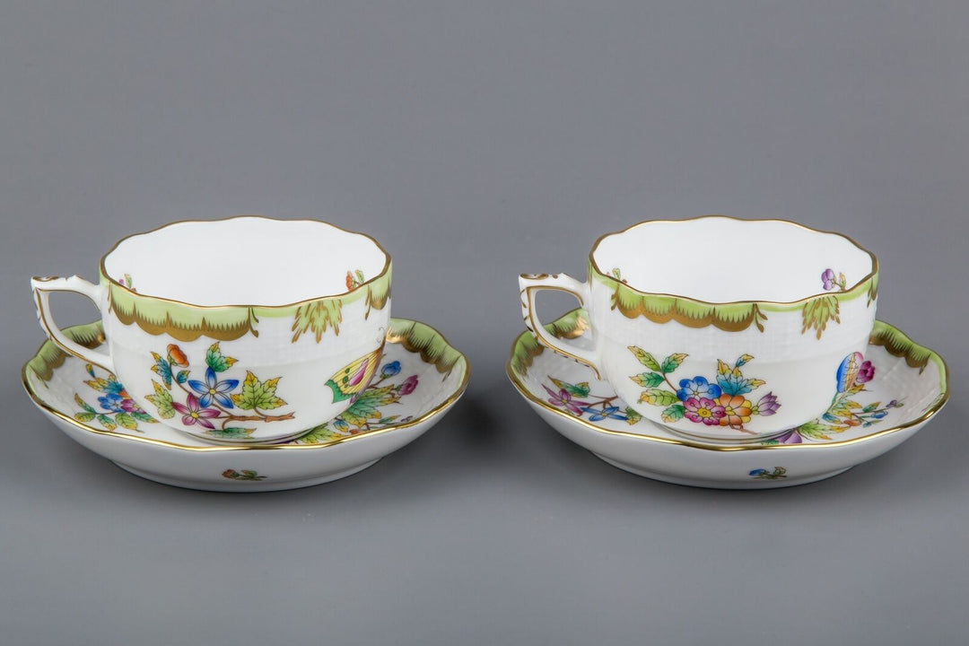 ヘレンド クイーンヴィクトリア カップ＆ソーサー 2客セット