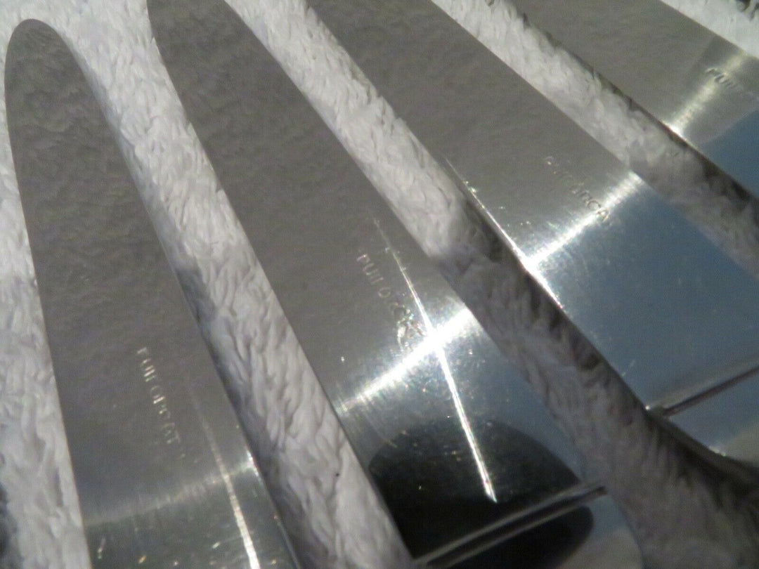 Gorgeous 20th c french 800 silver 12 dessert knives Puiforcat Louis XVI st