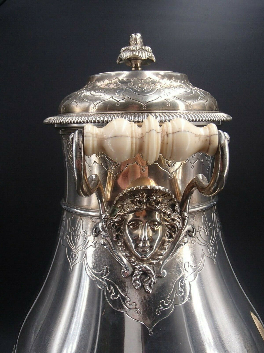 CARDEILHAC RARE SAMOVAR FONTAINE A THE REGENCE EN ARGENT MASSIF POINCON MINERVE