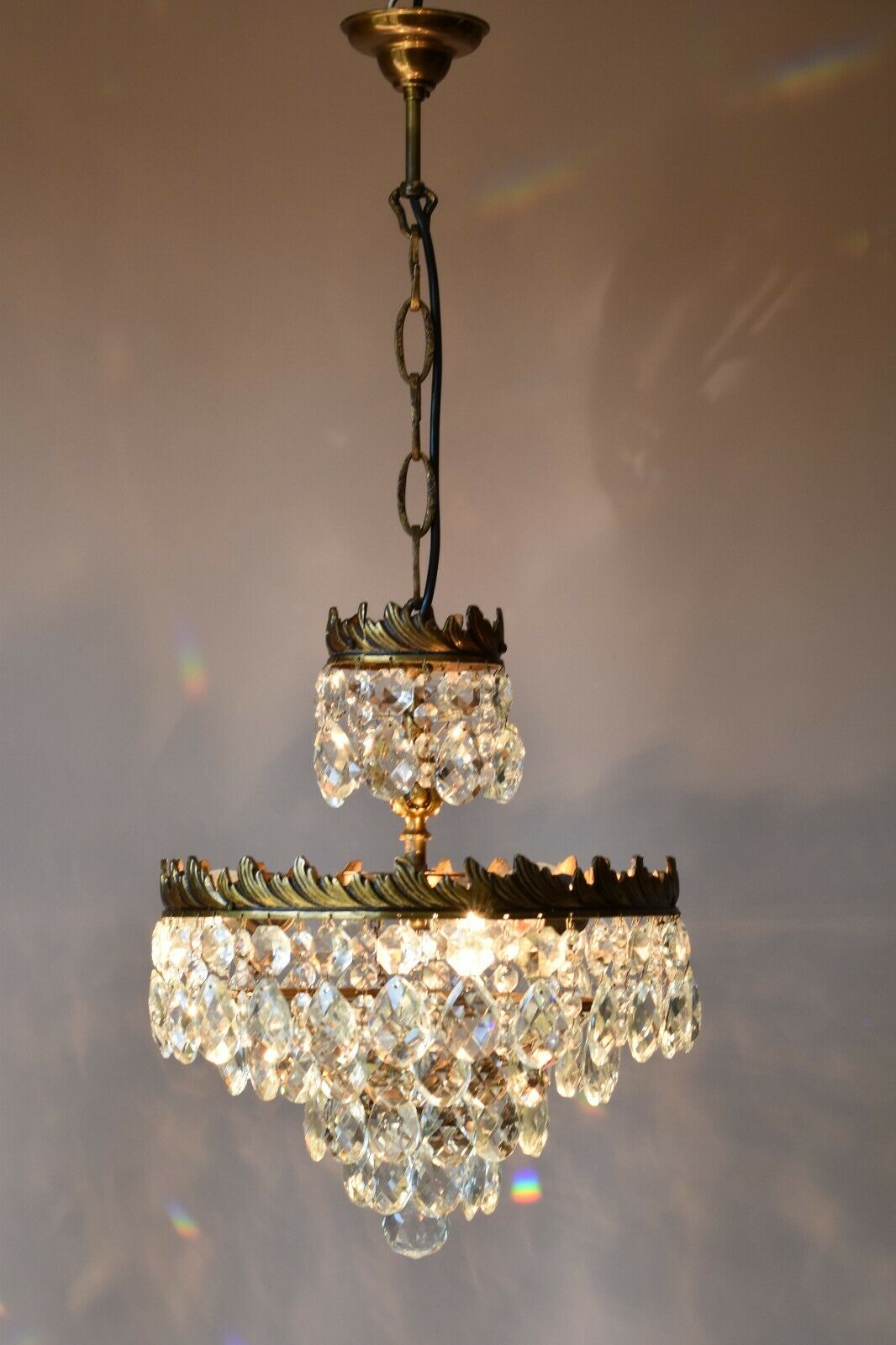Vintage Crystal Chandelier,Cei
