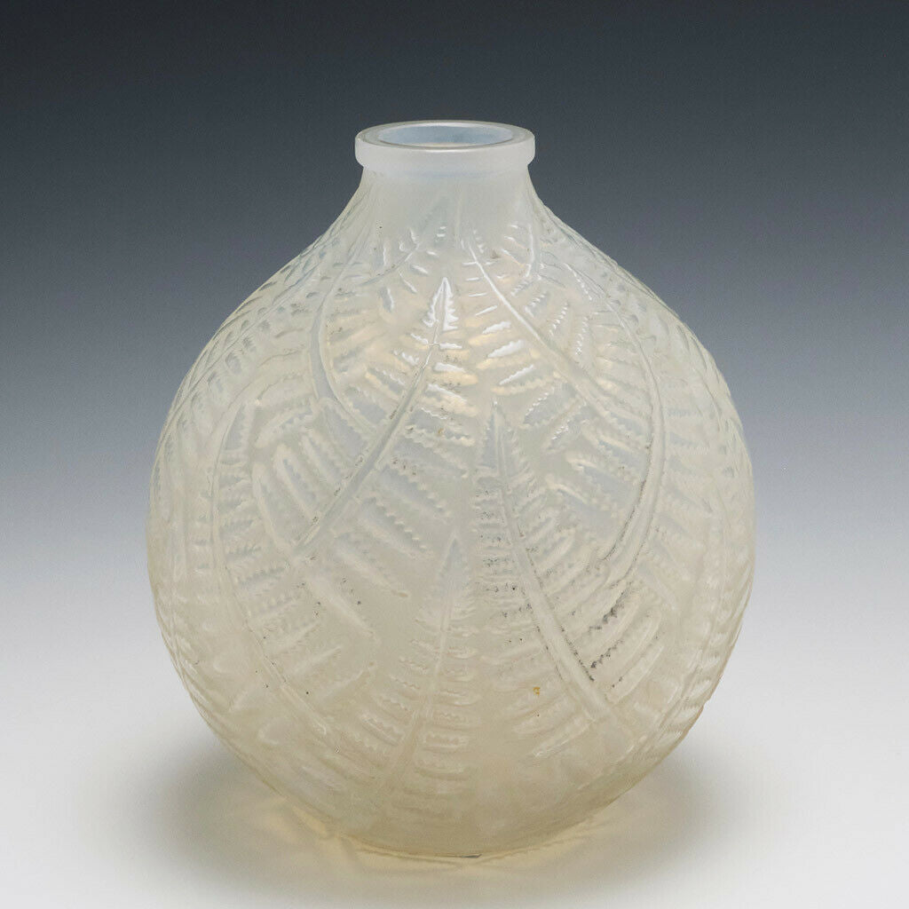 Opalescent Rene Lalique Espalion Vase Designed 1927 Marcilhac 996