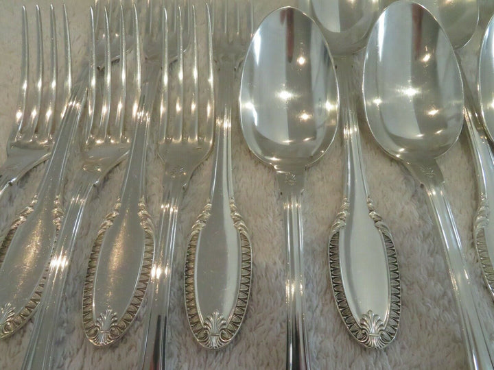 20th c french 950 silver dinner cutlery set 12p Puiforcat empire st no6rby