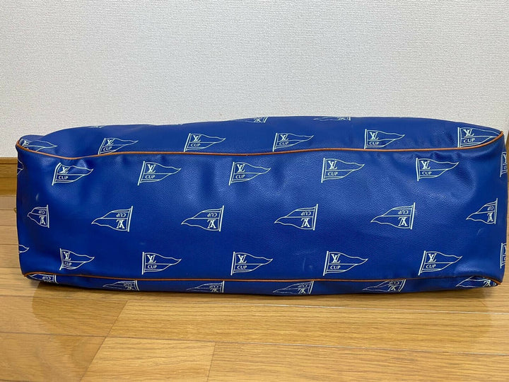 LOUIS VUITTON Sac Plein Air Long BAG CUP 1992 BLUE LEATHER VINTAGE Boston LV221
