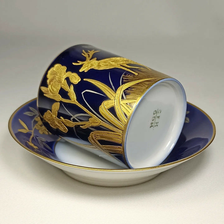 アンティーク　リモージュ　CFH アビランド　手描き絵付け　カップ&ソーサー