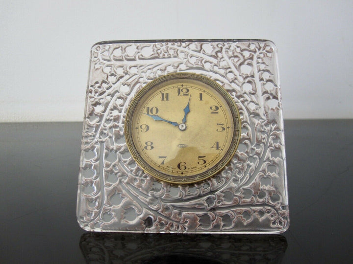 René Lalique : Pendulette Muguet art déco. R Lalique clock.