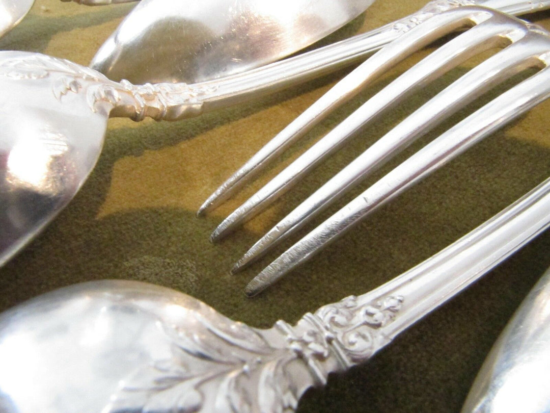 1900 french 950 silver dinner forks 6 spoons Puiforcat Regence 583gr 20,56oz