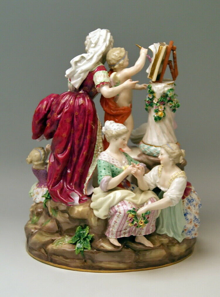 RARITÄT 邁森 MEISSEN マイセン FIGUR GRUPPE LIEBESSCHULE LESSONS IN LIVE NR:F64 UM 1870