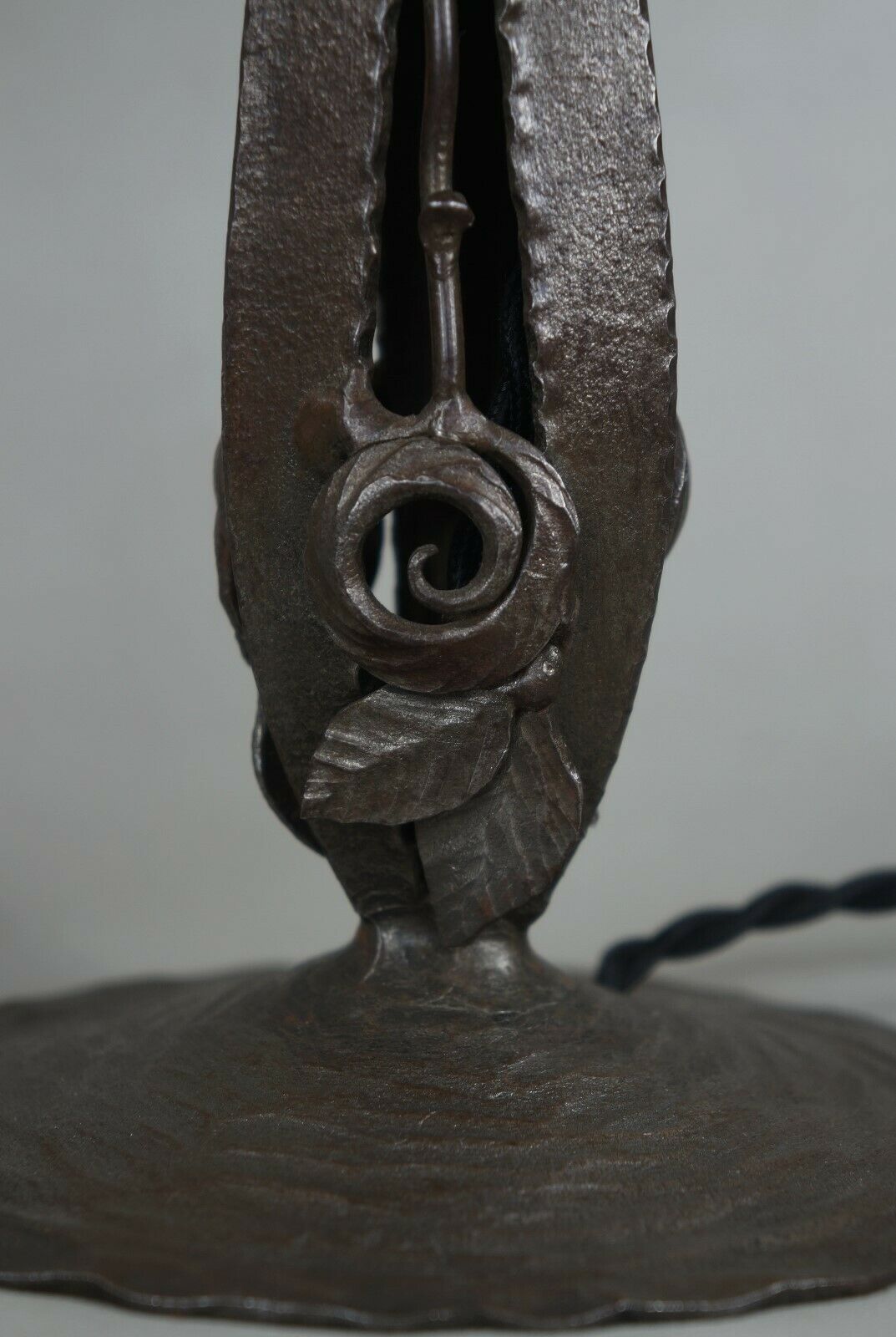 SCHNEIDER : PAIR OF FRENCH 1930 ART DECO LAMPS wrought iron ........ lamp France