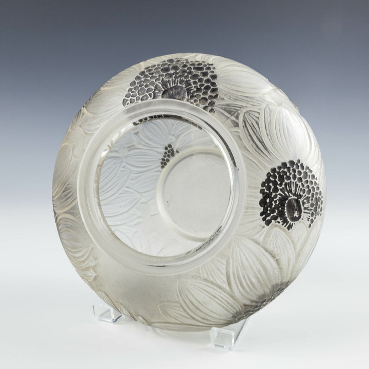 Rene Lalique Glass Dahlias Vase Designed 1923 Marcilhac 938