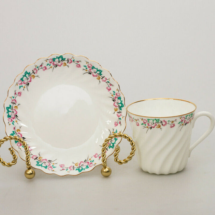 Spring Flowers Bone China Coffee Cup Saucer Imperial Porcelain Lomonosov LFZ