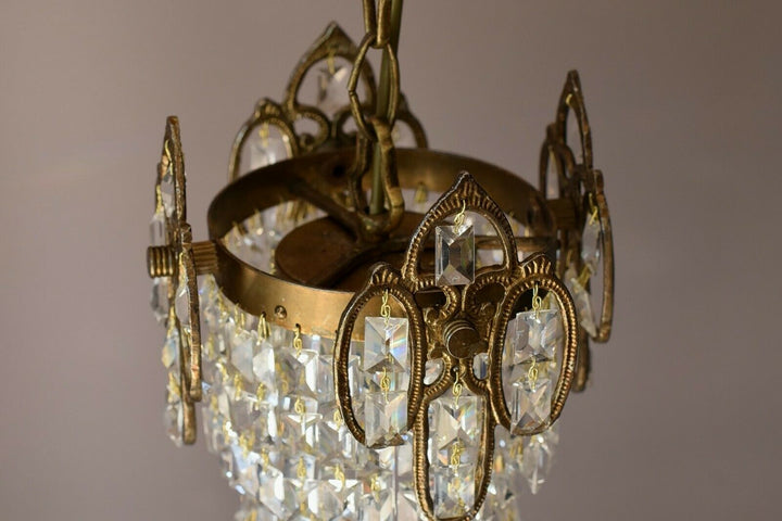 Oriental French Empire Crystal Chandelier Antique Vintage Lighting Pendant Lamp