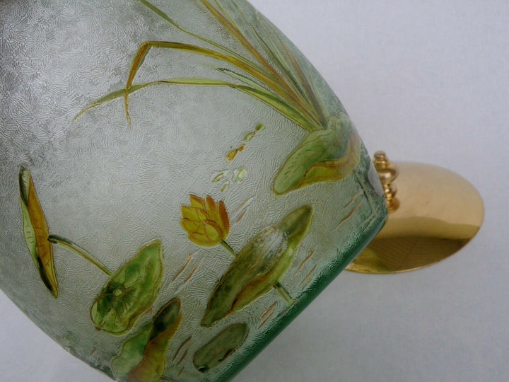 Baccarat ?Saint Louis ? Fabulous Art Nouveau Candy Box Acid Engraved Lilies