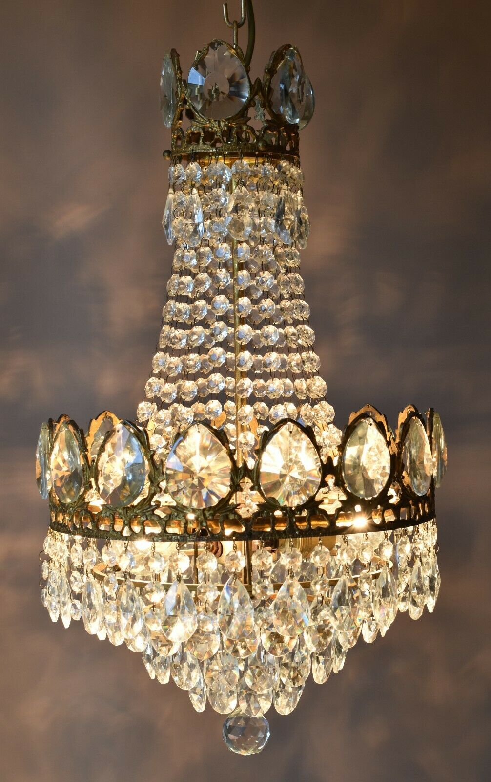 Original Antique Vintage Crystal Chandelier, home living ceiling Lighting,lamp