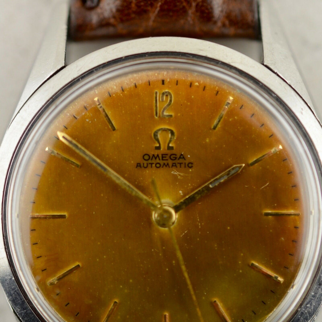 C1954 ヴィンテージ オメガ シーマスター デラックス 自動式 トロピカル 腕時計 型番2802 スチール製