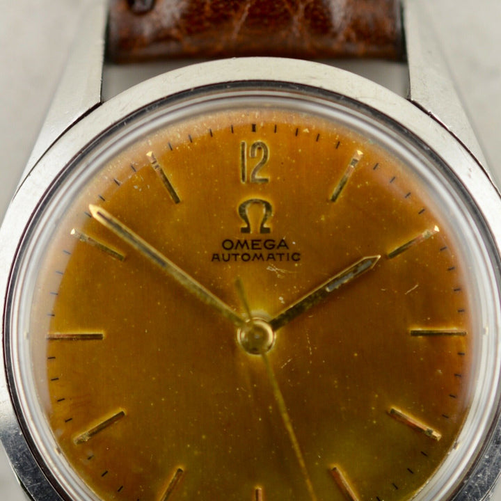 C1954 ヴィンテージ オメガ シーマスター デラックス 自動式 トロピカル 腕時計 型番2802 スチール製