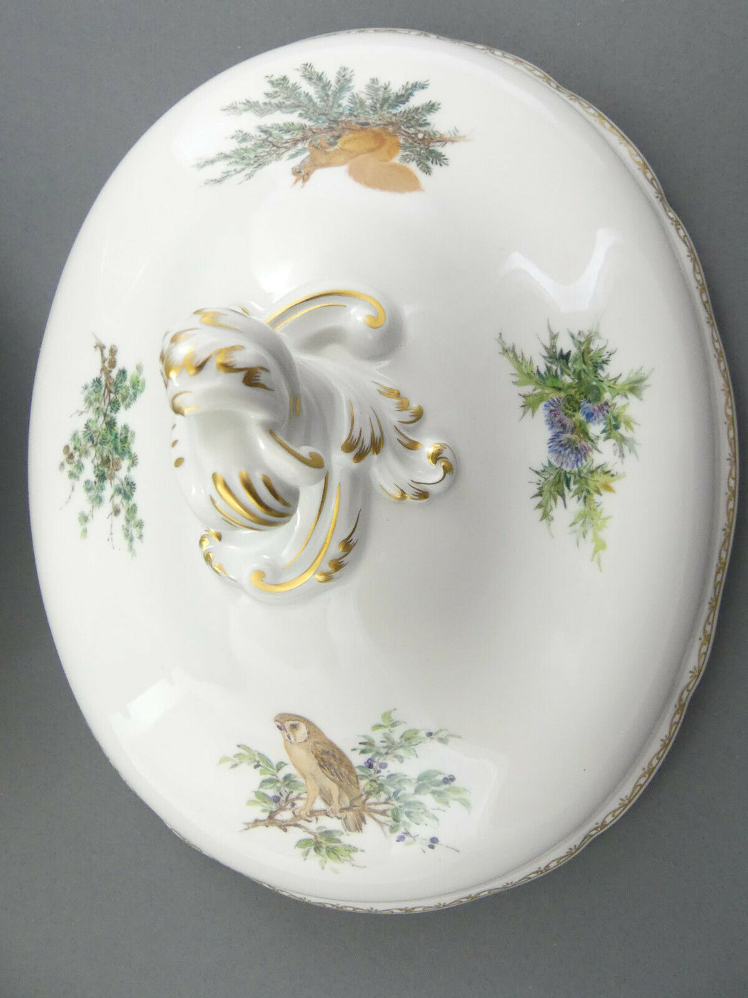 ⚔ Meissen 邁森 Terrine 00028 Volumen 3,5 Liter Wildmalerei Ridinger TOP 1.Wahl