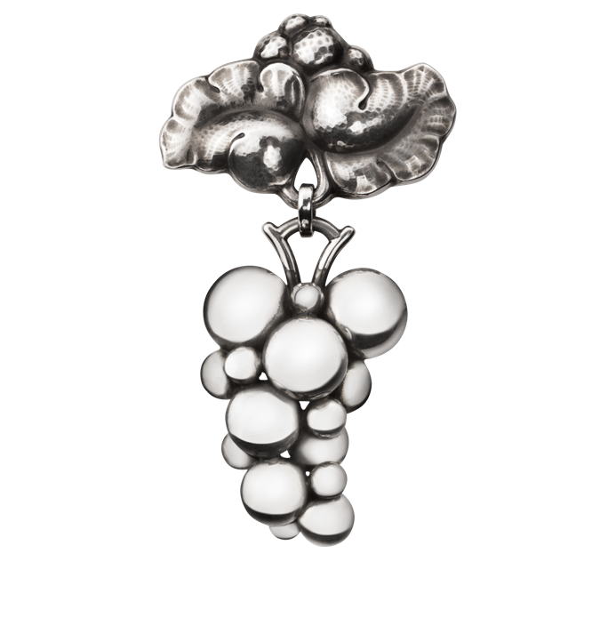 Georg Jensen Sterling Brooch # 217B. Moonlight Grape. Art Nouveau.NEW! 3531551