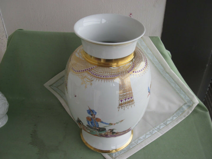 Schöne große Meissen Boden-Vase in Dekor 1001 Nacht