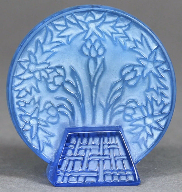 Cachet Bluets Bleu Électrique Rene Lalique R.Lalique Blue Electric Glass Seal