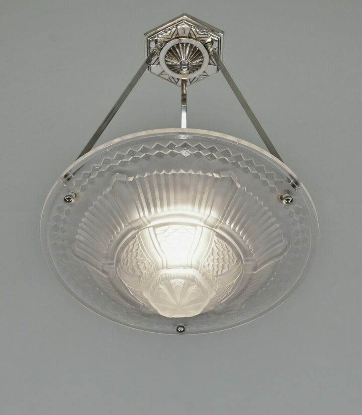 ミューラー兄弟　作：1930フランスアールデコ調シャンデリアランプ