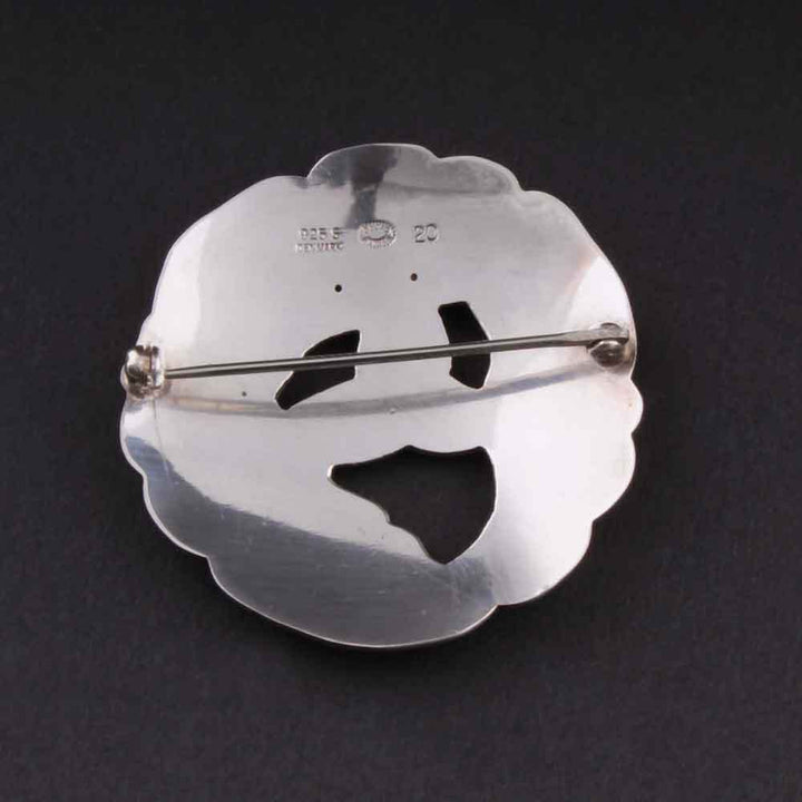 Georg Jensen Sterling Brooch # 20. Silver. GJ Himself. MADE IN DENMARK. RARE