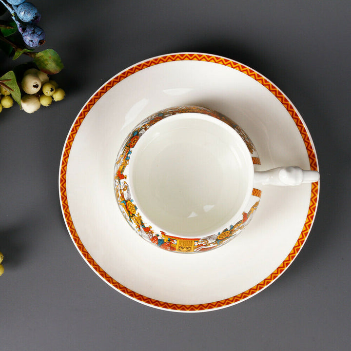 Pushkin's Army of Dadon Teacup & Saucer Imperial Lomonosov Porcelain LFZ, 180 ml