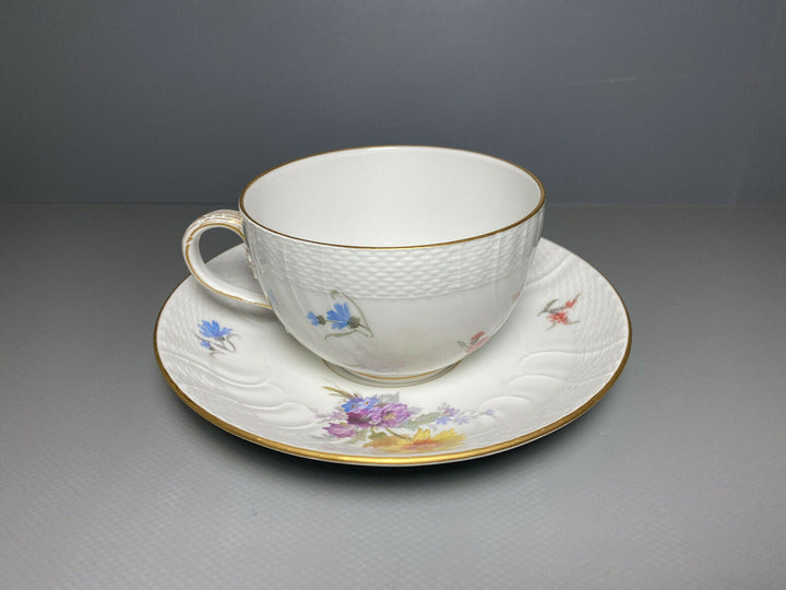 KPM BERLIN GEDECK TASSE UT NEUOSIER WEICHMALEREI BLUMEN DEKOR 50 1.WAHL 1914 Nr2