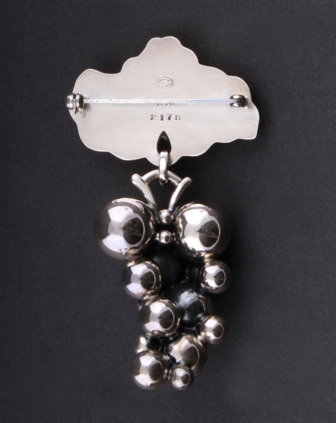 Georg Jensen Sterling Brooch # 217B. Moonlight Grape. Art Nouveau.NEW! 3531551