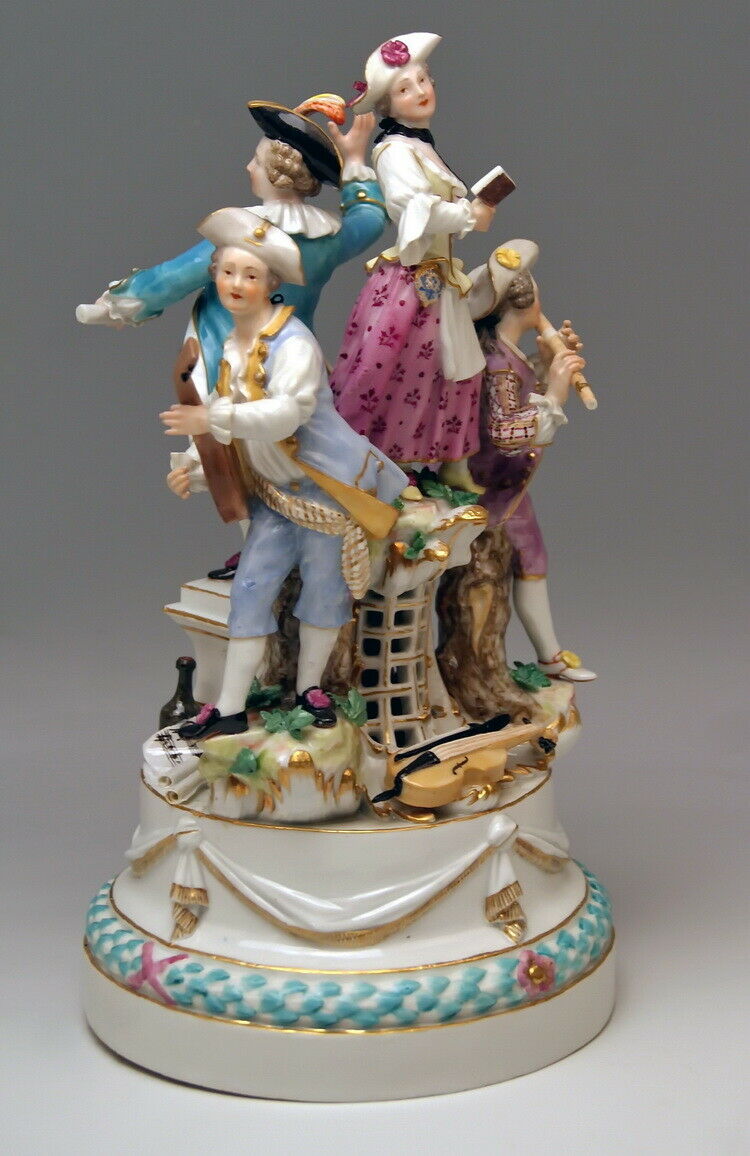 邁森 MEISSEN マイセン FIGUR GRUPPE 4 MUSIKANTEN 4 MUSICIANS J. J. KAENDLER UM 1770