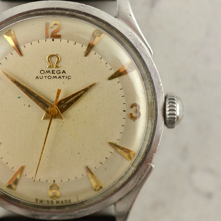 C.1950　ヴィンテージオメガ　機械式(手巻き）シーマスター　腕時計　CAL.Ω351　型番2635-1　スチール製