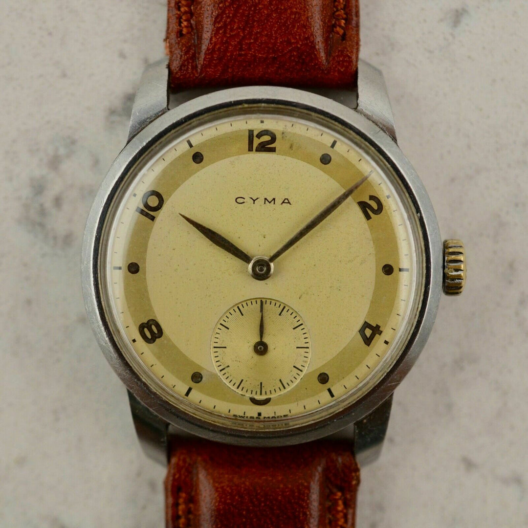 C.1945 Vintage CYMA Calatrava watch cal.234 in stainless steel