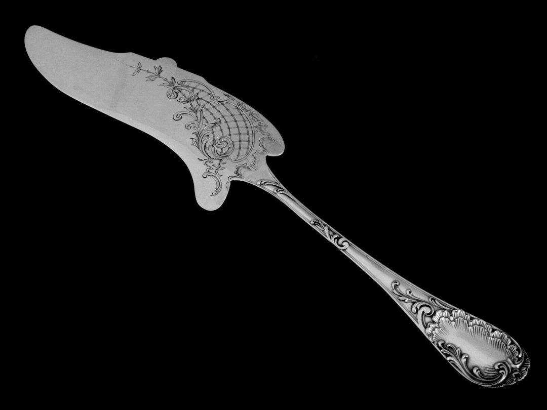 Puiforcat Fabulous French All Sterling Silver Ice Cream Set 2 pc Rococo