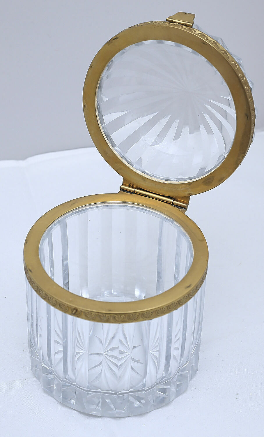 FRENCH CRYSTAL AND BRONZE BOX