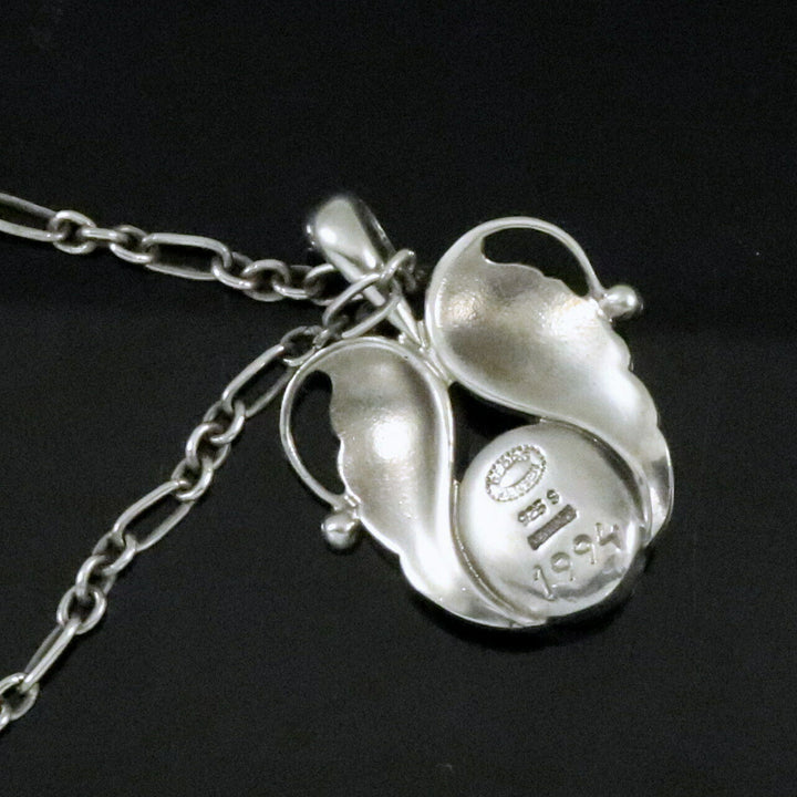 Georg Jensen. Sterling Silver Pendant of the Year with Garnet - Heritage 1994