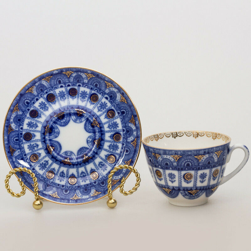 Little Arches Teacup w/ Saucer by Imperial Porcelain Russian Lomonosov LFZ IFZ