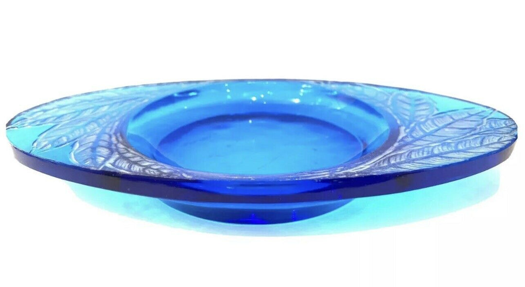 Cendrier Feuilles Bleu Électrique R.Lalique Astray Rene Lalique Blue Electric