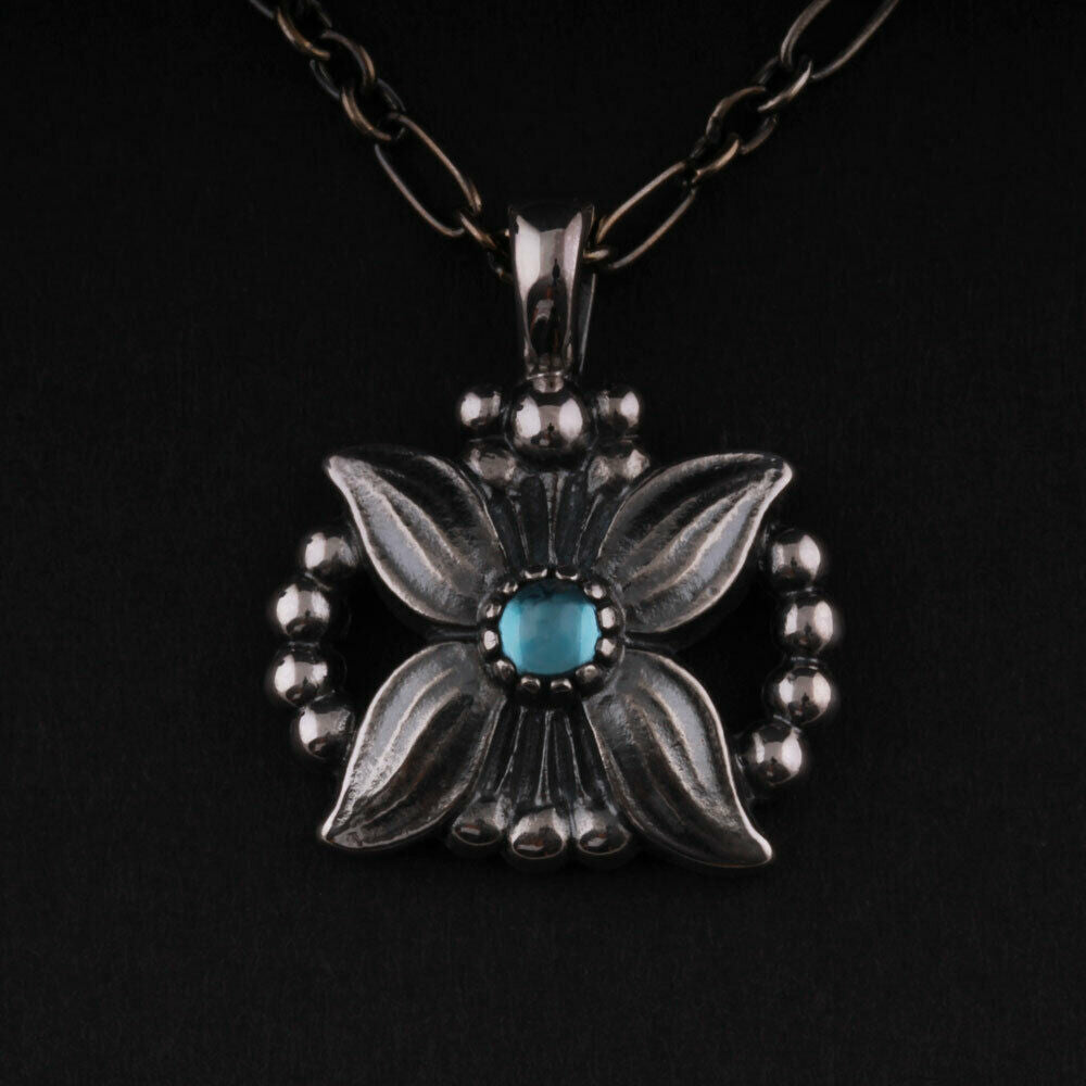 GEORG JENSEN Sterling Pendant Of The Year 1998 / 2018 Silver w. Topaz. RARE!