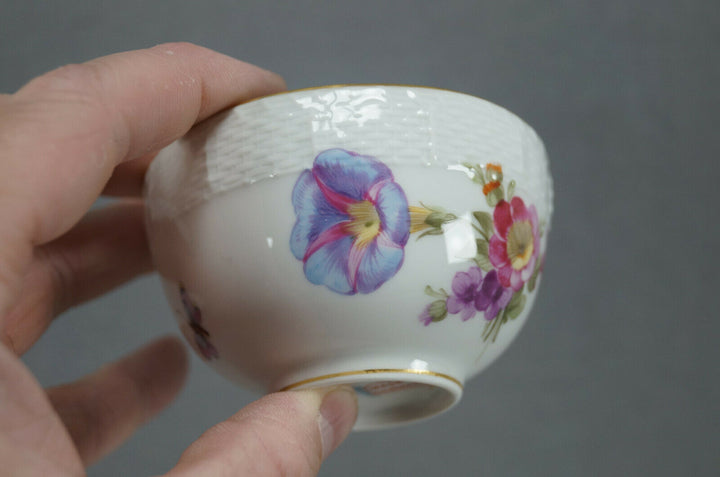 KPM Berlin Hand Painted Dresden Floral Butterfly & Gold Tea Cup & Saucer H