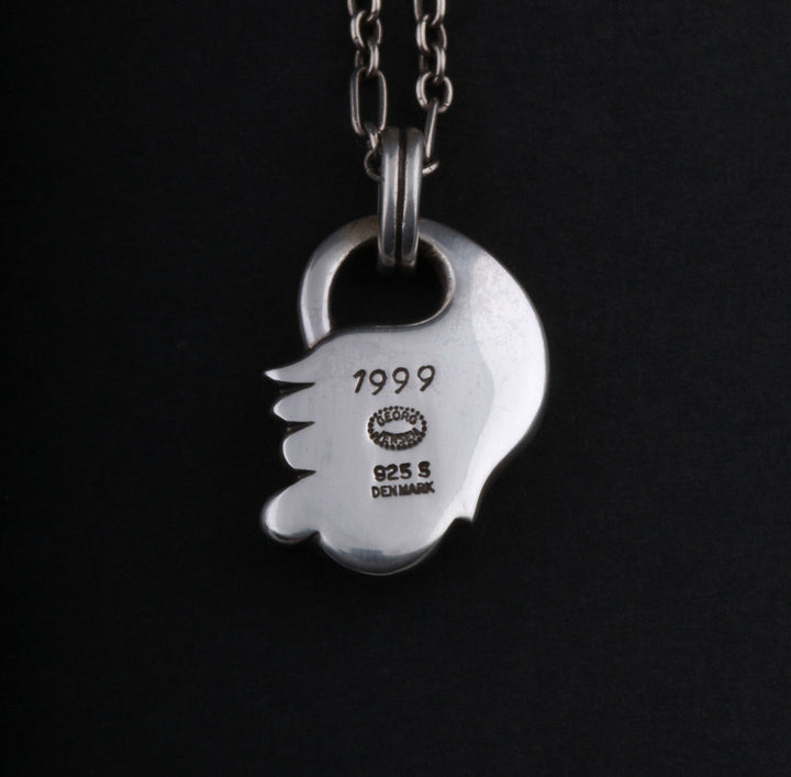 GEORG JENSEN Sterling Silver Pendant of the Year 1999 with Silverball. NEW.