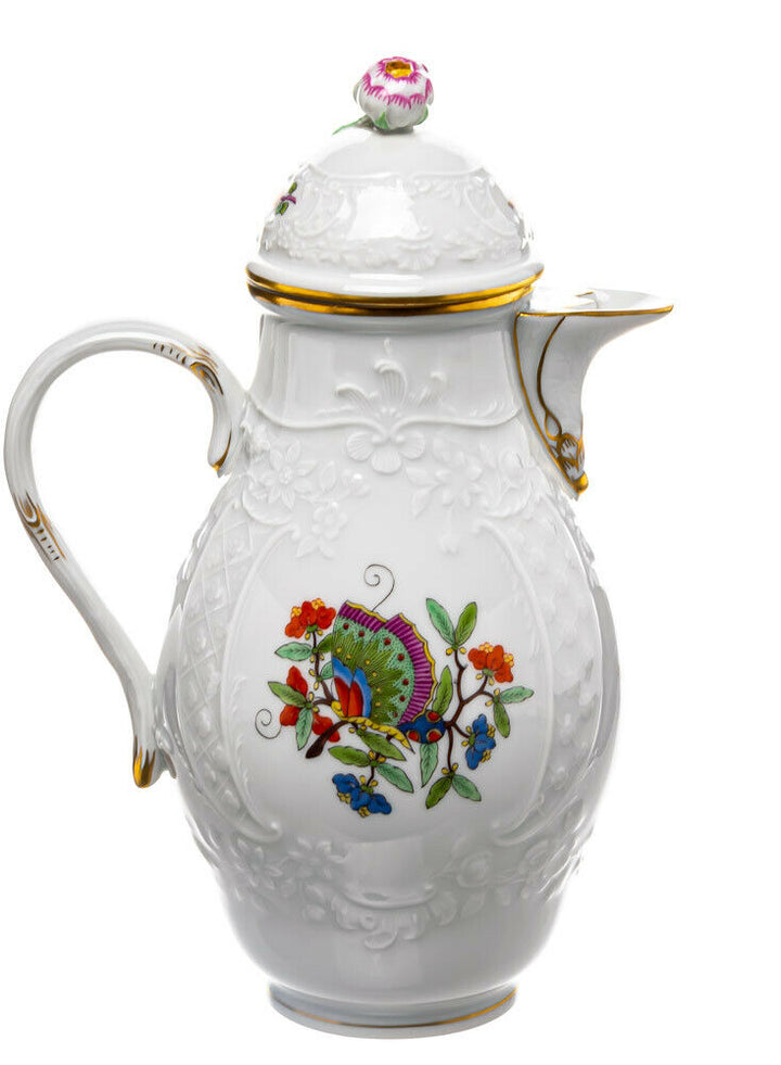 マイセン　シノワズリ　モカポット　中国の蝶