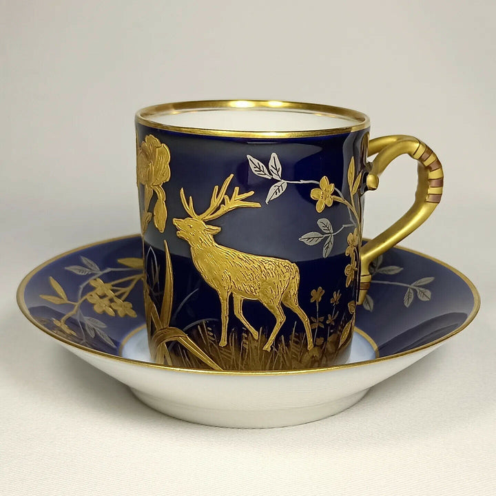 アンティーク　リモージュ　CFH アビランド　手描き絵付け　カップ&ソーサー