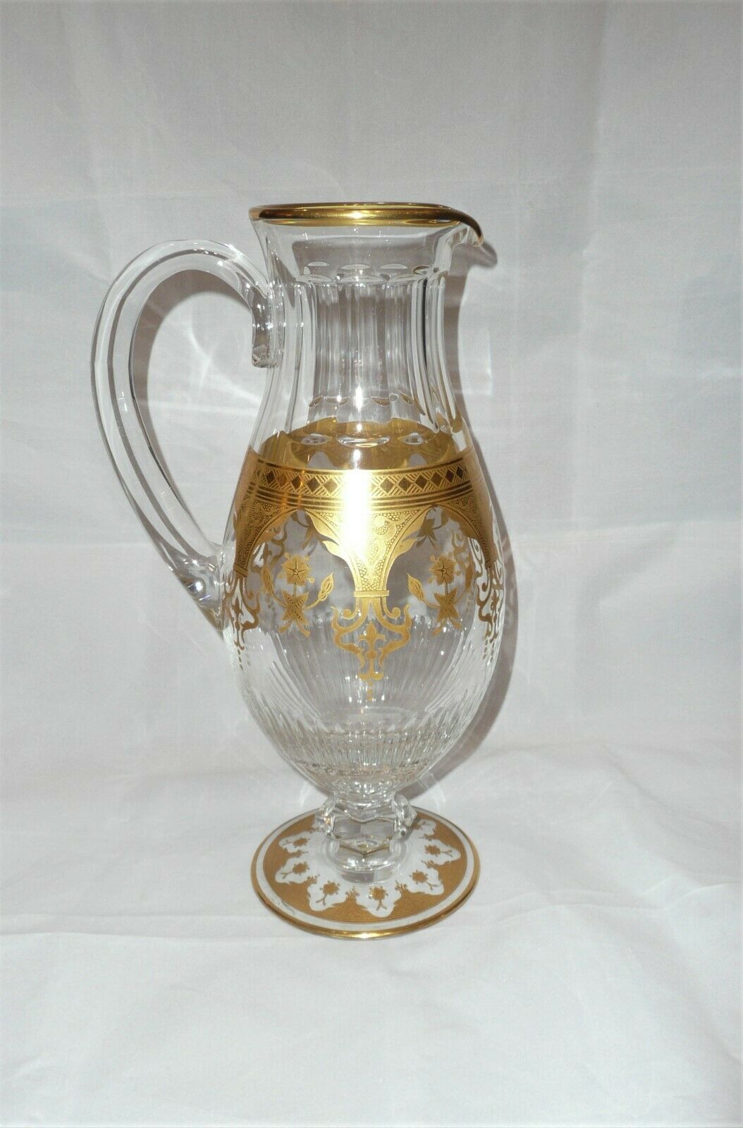 Baccarat Crystal Prestige Pattern Gold Cutted Wine Jug