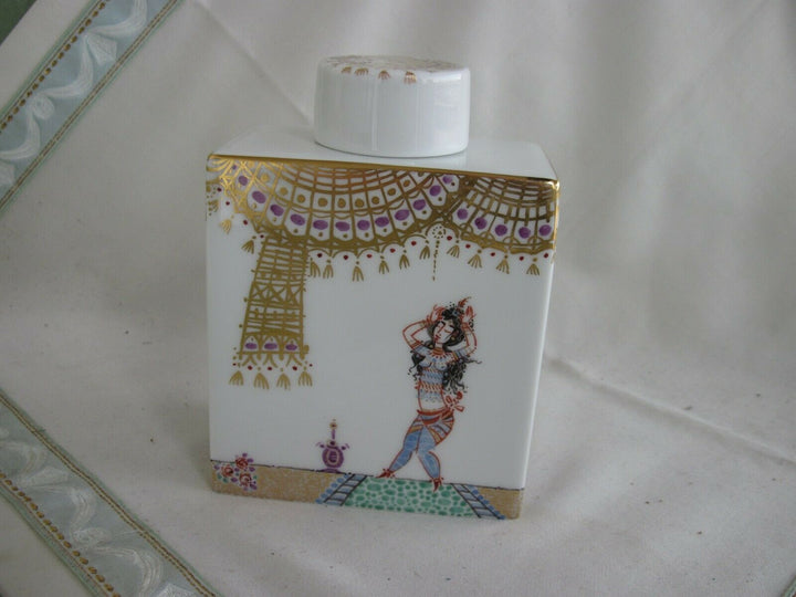Schöne Meissen Teedose in Dekor 1001 Nacht