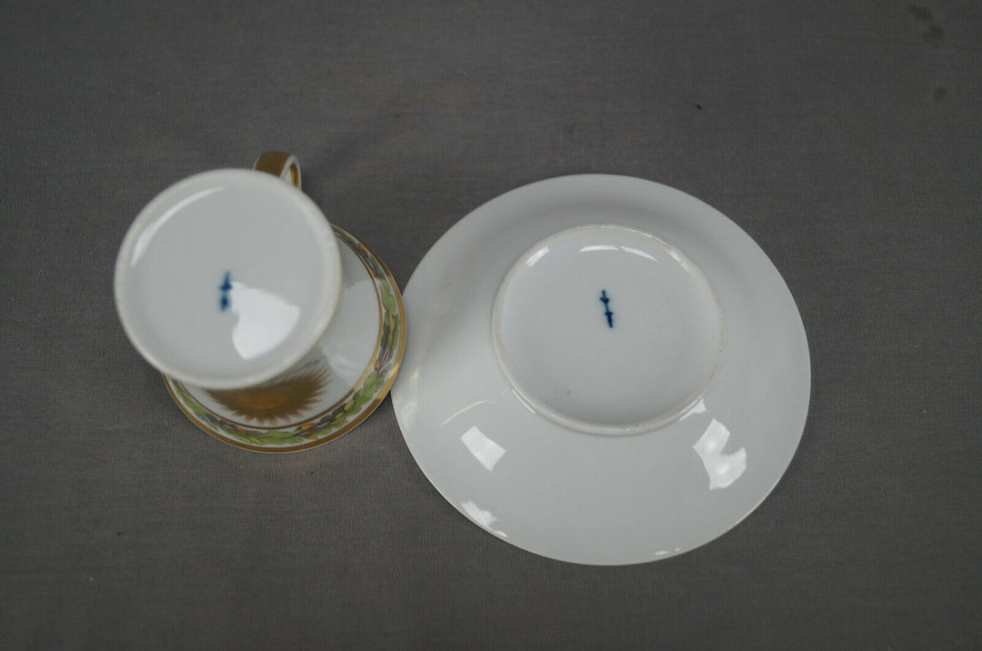 KPM Berlin Wars of Liberation Commemorative Empire Form Cup & Saucer C.1813-1814