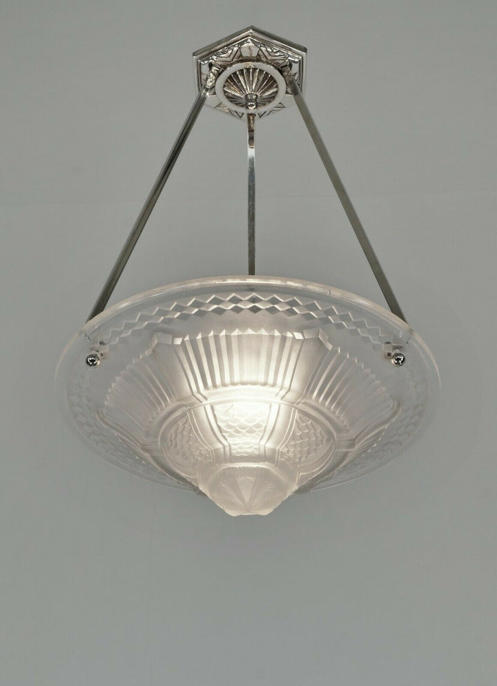 ミューラー兄弟　作：1930フランスアールデコ調シャンデリアランプ