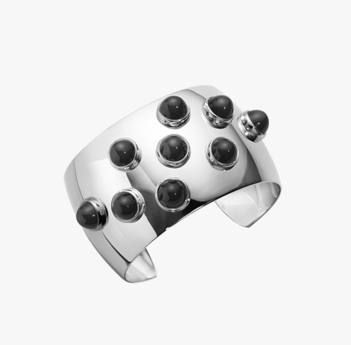 ジョージジェンセン　スターリングシルバー　ブレスレット　ブラックアゲート　#624　アントン・ミシェルセン
