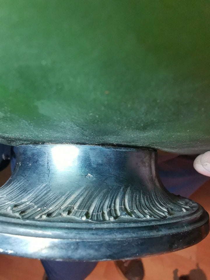 Coupe pâte de verre avec Pied Douche monté argent Gallé