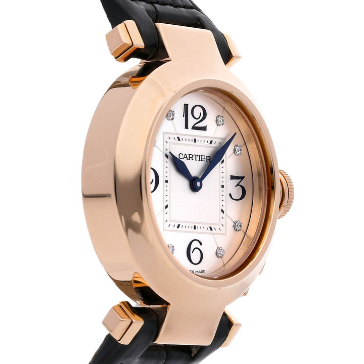 カルティエ パシャ 32mm ローズゴールド クオーツ式レディース腕時計