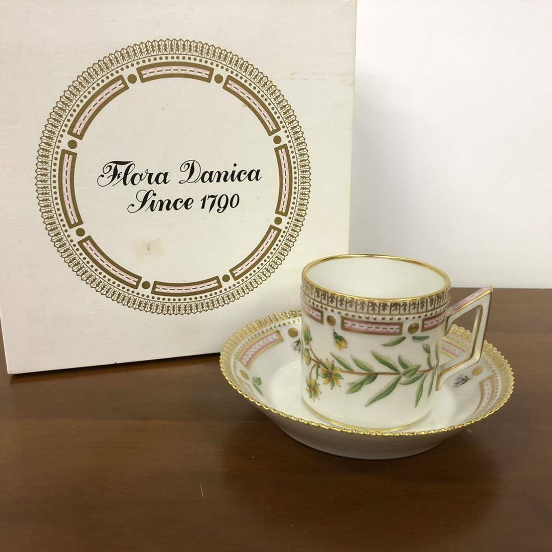 Unused Royal Copenhagen Flora Danica Chocolate Cup & Saucer C&S Demitasse