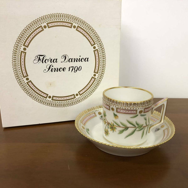 Unused Royal Copenhagen Flora Danica Chocolate Cup & Saucer C&S Demitasse